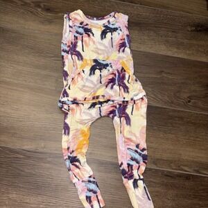 Ready Set Romper Bamboo outfit 12-24 Month Palm Tree Miami Beach